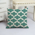 Blue Arrow Geometric Petal Linen Pillowcase by Axyaa