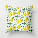 Lemon Pattern Summer Cushion Cover for Sofa Decor by Axyaa