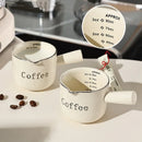 Axyaa High-Color Espresso Cup with Scale: High-Grade Ceramic Coffee Measuring Cup