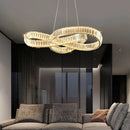 Luxury Modern Crystal Chandelier by Axyaa - Rotating LED Ceiling Hanging Lamp