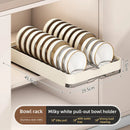 Axyaa Stainless Steel Expandable Rack: Kitchen Cabinet Bowl & Plate Storage Organizer