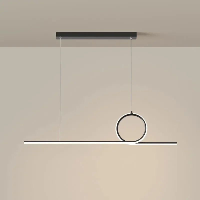 Axyaa Nordic Black/White 120cm LED Pendant Chandelier for Dining Room & Kitchen