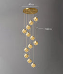 Axyaa Crystal Chandeliers for Hall, Staircase, Indoor Lighting, Living Room - Modern Ceiling Lamps