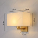 Axyaa LED Fabric Lampshade Aluminum Base Wall Lamp for Home Living Room & Bedroom