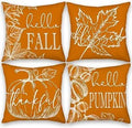 Axyaa Buffalo Check Print Linen Pillow Cover 45x45 for Fall Thanksgiving Decor