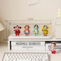 Axyaa Acrylic Dolls Display Box for Small Action Figures - Dustproof Stand Cabinet