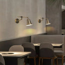 Axyaa Adjustable Industrial Loft Wall Lamp with Metal Pulley for Restaurant Bedroom