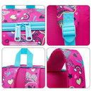 Girls Lunch Bag Axyaa - Washable, Adjustable Strap, Cute Design, Side Pocket, Water Bottle Slot
