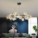 Axyaa Starry Round Pendant Light: Modern, Luxury, Minimalist for Living, Dining, Bedroom.