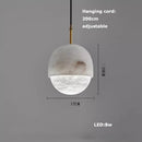Axyaa Marble Art LED Chandelier - Luxury Dining Room Ceiling Lighting