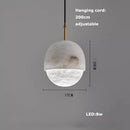 Axyaa Marble Art LED Chandelier for Dining Room - Luxury Ceiling Lighting Fixture