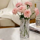 Axyaa Glass Vase for Elegant Living Room Decor - Hydroponic Water Culture Flower Arrangement