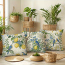 Axyaa Lemon Bird Short Plush Pillow Covers - Set of 4, 18x18inch