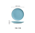 Axyaa 8-inch Ceramic Dinner Plate Set for Steaks, Vegetables, Breads, Desserts & More