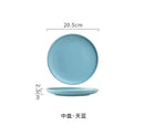 Axyaa 8-inch Ceramic Dinner Plate Set for Steaks, Vegetables, Breads, Desserts & More