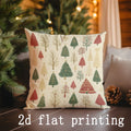 Axyaa Merry Christmas Patterned Pillowcase for Sofa, Bedroom, Car - Rectangular Back Cushion