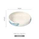 Axyaa 6" Ceramic Kimchi Plate Dish Salad Bowl - Creative Kiln Glaze - Single Plate
