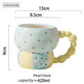 Axyaa Ceramic Sweet Mug, High Color Value Coffee Cup, Breakfast Milk Tea Juice Cup