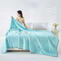 Axyaa Summer Cool Quilt Cold Silk Solid Color Single Double Air Conditioner Quilt