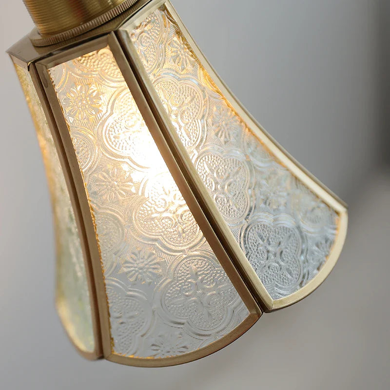 Axyaa Clear Glass LED Wall Sconce - Modern Nordic Stair Lighting for Home & Bathroom