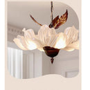 Axyaa French Flower Pendant Light, Retro American Petal Lighting