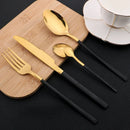 Axyaa Stainless Steel Dinnerware Set - Knife Fork Spoon Flatware Tableware