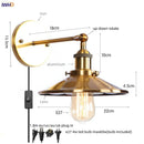 Axyaa Rustic LED Wall Lamp Sconce for Bedroom Dining Room Foyer Bathroom Mirrors