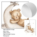 Axyaa Cute Bear Baby Name Wall Art Canvas Print Nursery Decor
