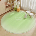 Axyaa Gradient Color Plush Round Carpet - Pink Soft Fluffy Bedroom Rug
