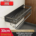 Axyaa Aluminum Wall Mounted Kitchen Spice Organizer Bathroom Toiletries Storage Rack
