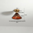 Axyaa Walnut Copper LED Ceiling Lamp Modern Lighting for Home Lobby Living Room