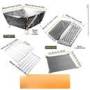 Axyaa Stainless Steel Portable Folding Barbecue Grill