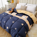 Cartoon Print Warm Winter Quilt: Single-Queen Size, Fluffy & Machine Washable by Axyaa.