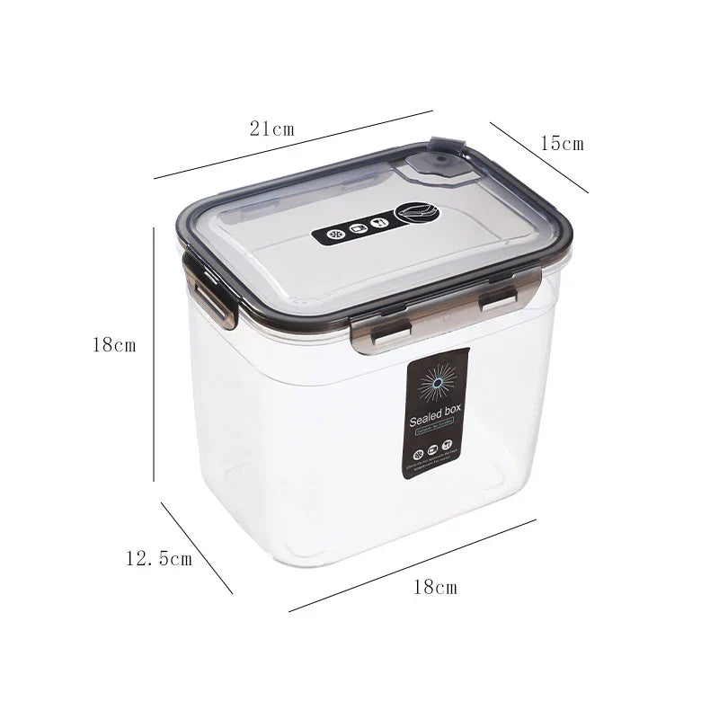Axyaa Transparent Sealed Food Storage Container Organizer Box Jar