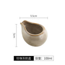Axyaa Matte Ceramic Gravy Boat Milk Cup Steak Sauce Pot Seasoning Kitchen Tableware