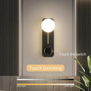 Axyaa LED Wall Lamp Touch Dimming 3-Color Bedroom Sconce