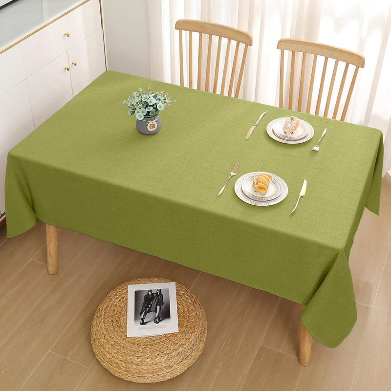 Axyaa Solid Color Linen Tablecloth for Home, Banquet, Parties - Washable & Stylish