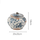 Axyaa Blue & White Porcelain Antique Vase - New Chinese Style Large Flower Arrangement