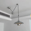 Axyaa Chrome Gold Pendant Lamp with Adjustable Height - LED Living Dining Island Light