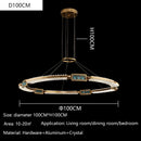 Axyaa Highend Crystal Chandelier LED Luxury Pendant Lamp for Home Decor