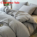 Axyaa 100% Cotton Yarn-Dyed 4-Piece Duvet Set - Ultra-Soft Bedding