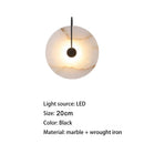 Axyaa Marble LED Wall Lamp Black Gold for Living Room Bedroom Restaurant Lighting