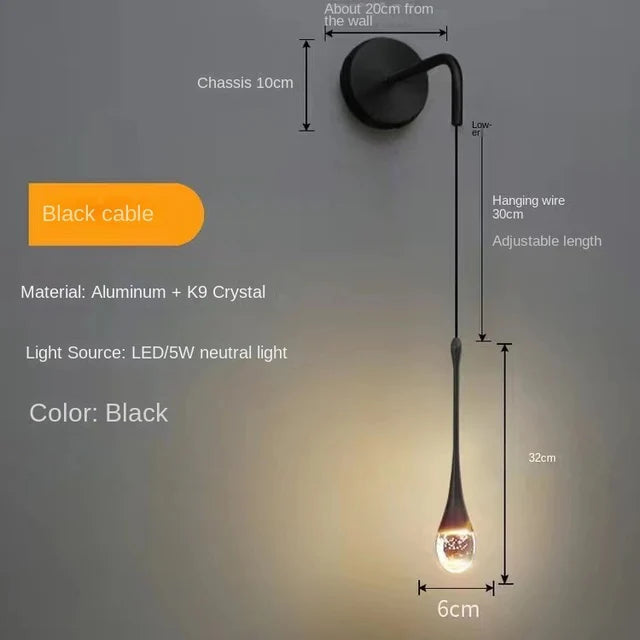 Axyaa Bubble Crystal Pendant Lights: Elegant Indoor Hanging Lamp for Home Decor