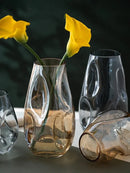 Axyaa Nordic Minimalist Special-Shaped Stained Glass Vase for Modern Home Decor