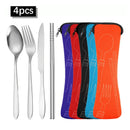 Axyaa Stainless Steel Cutlery Set - Knife, Fork, Spoon, Chopsticks