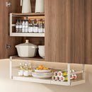 Axyaa Expandable Spice Rack Layered Cabinet Storage Shelf with Hanging Basket