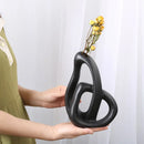 Axyaa Heart Shape Ceramic Vase for Living Room Flower Arrangement