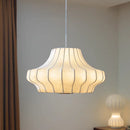 Axyaa French Silk Pendant Light Cream Chandelier