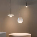 Axyaa Glass Saucer Shape Small Chandelier with LED Lighting