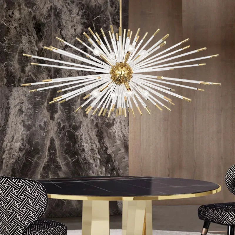 Axyaa Dandelion Decoration Golden Ball Chandelier - Nordic Postmodern Style